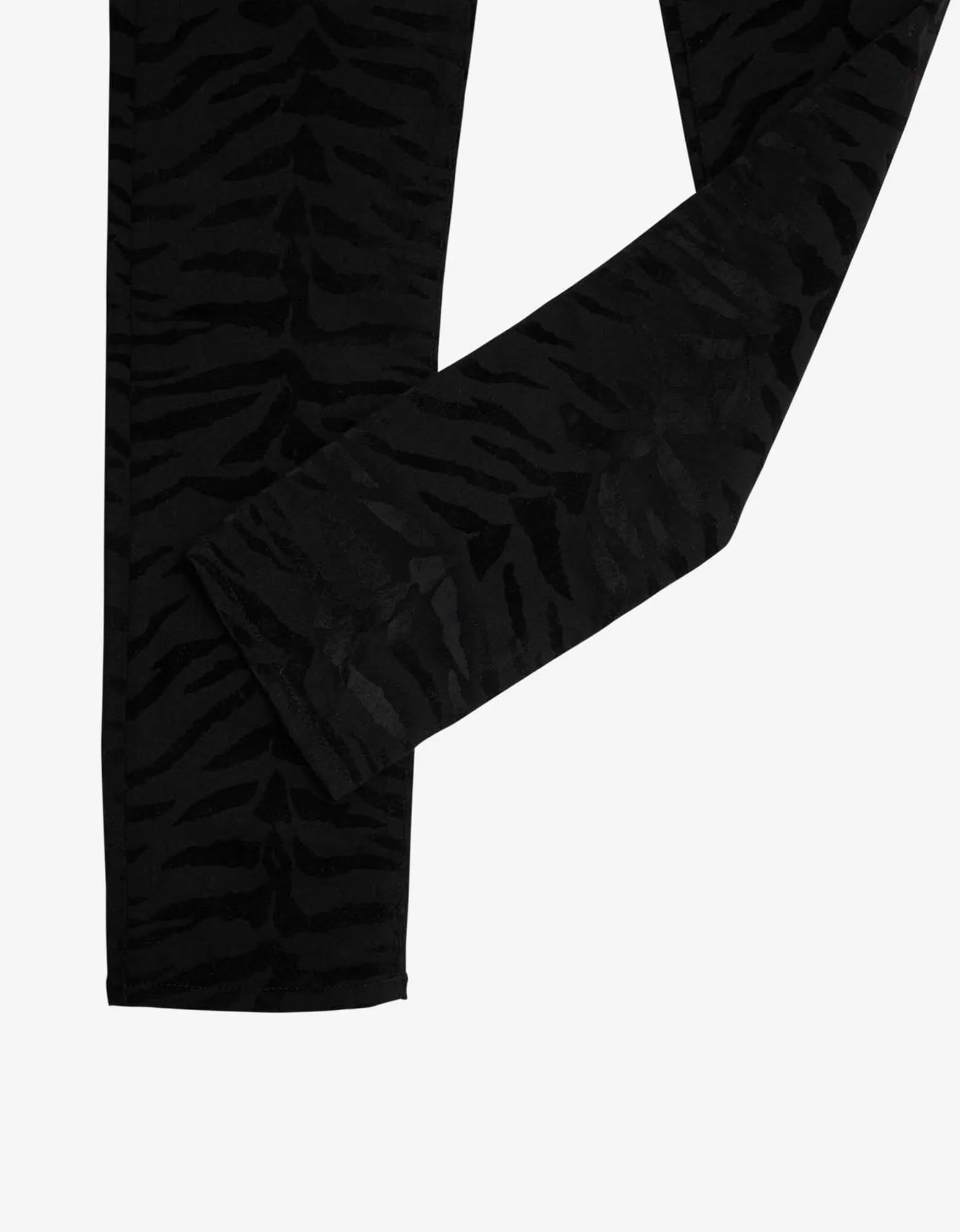 Saint Laurent Black Zebra Print Skinny Jeans