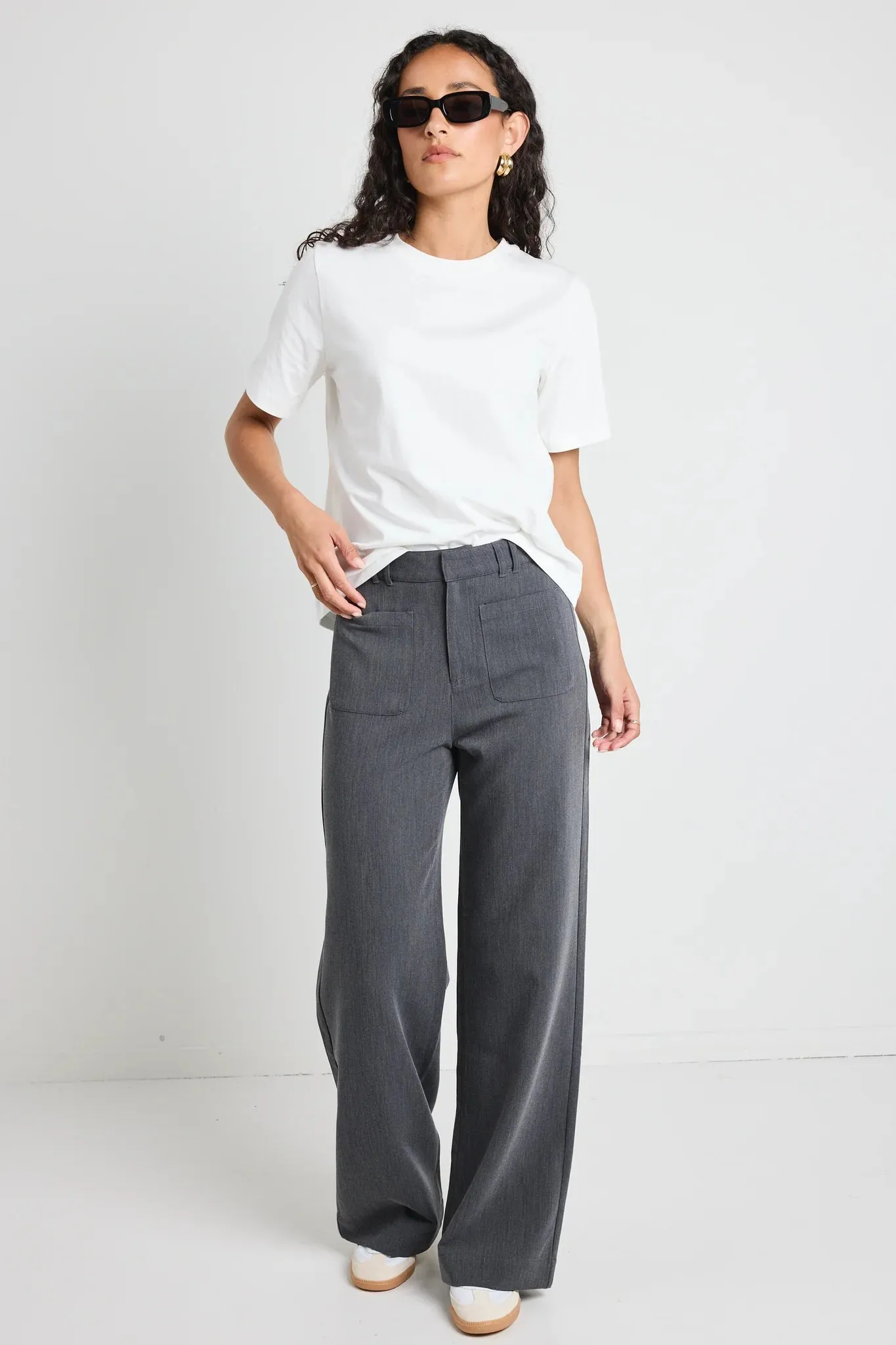 SBT ZOEY TAILORED HI RISE WIDE LEG PANT