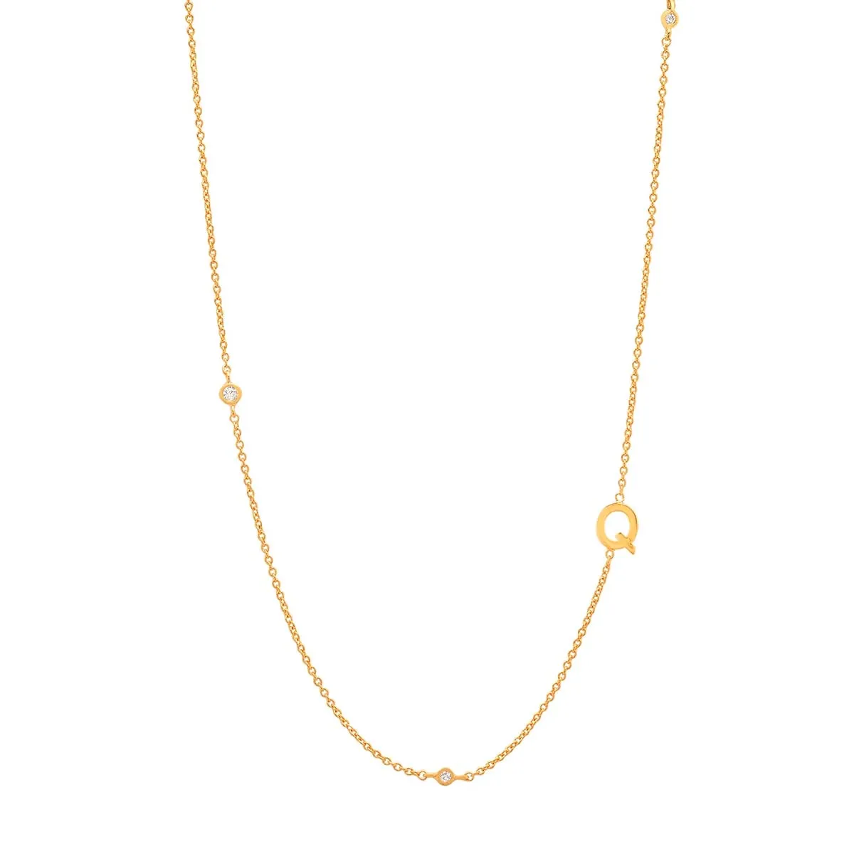 Sideways Initial Necklace