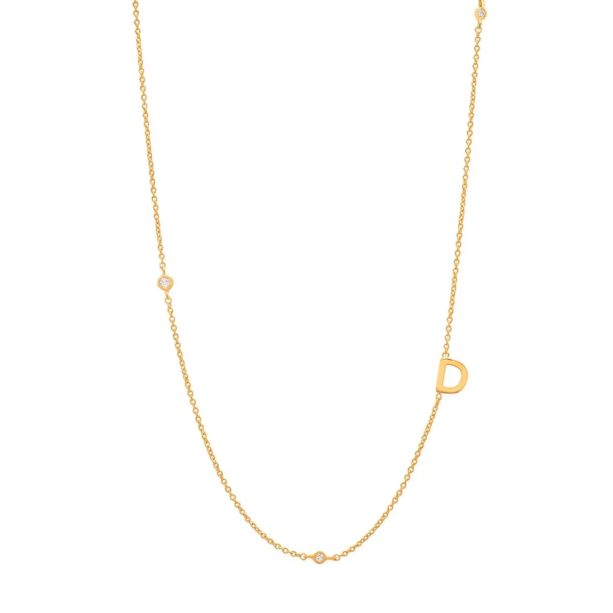 Sideways Initial Necklace