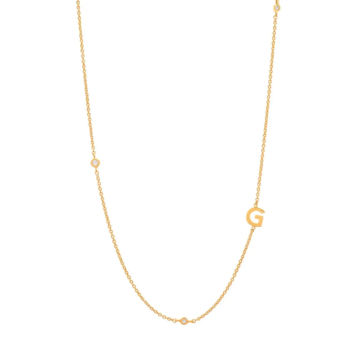 Sideways Initial Necklace