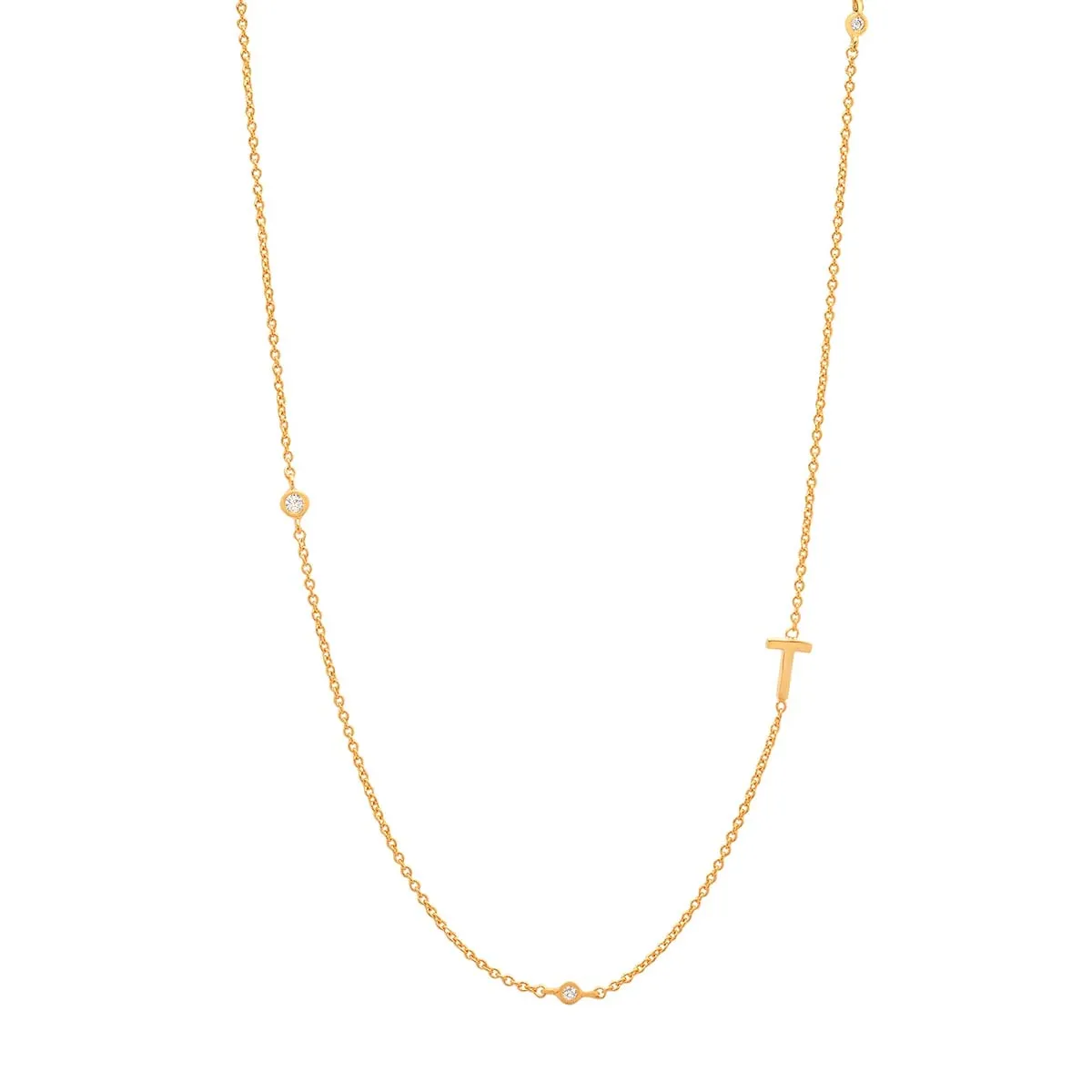 Sideways Initial Necklace