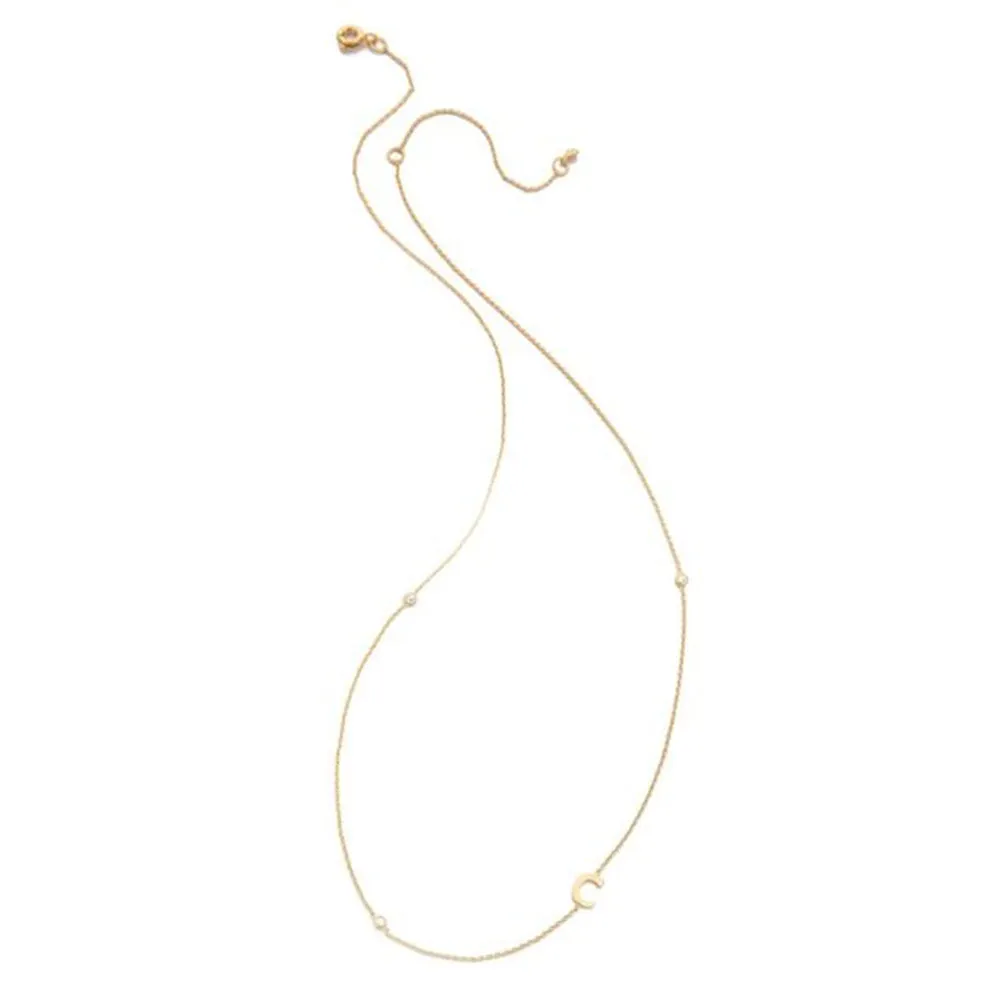 Sideways Initial Necklace