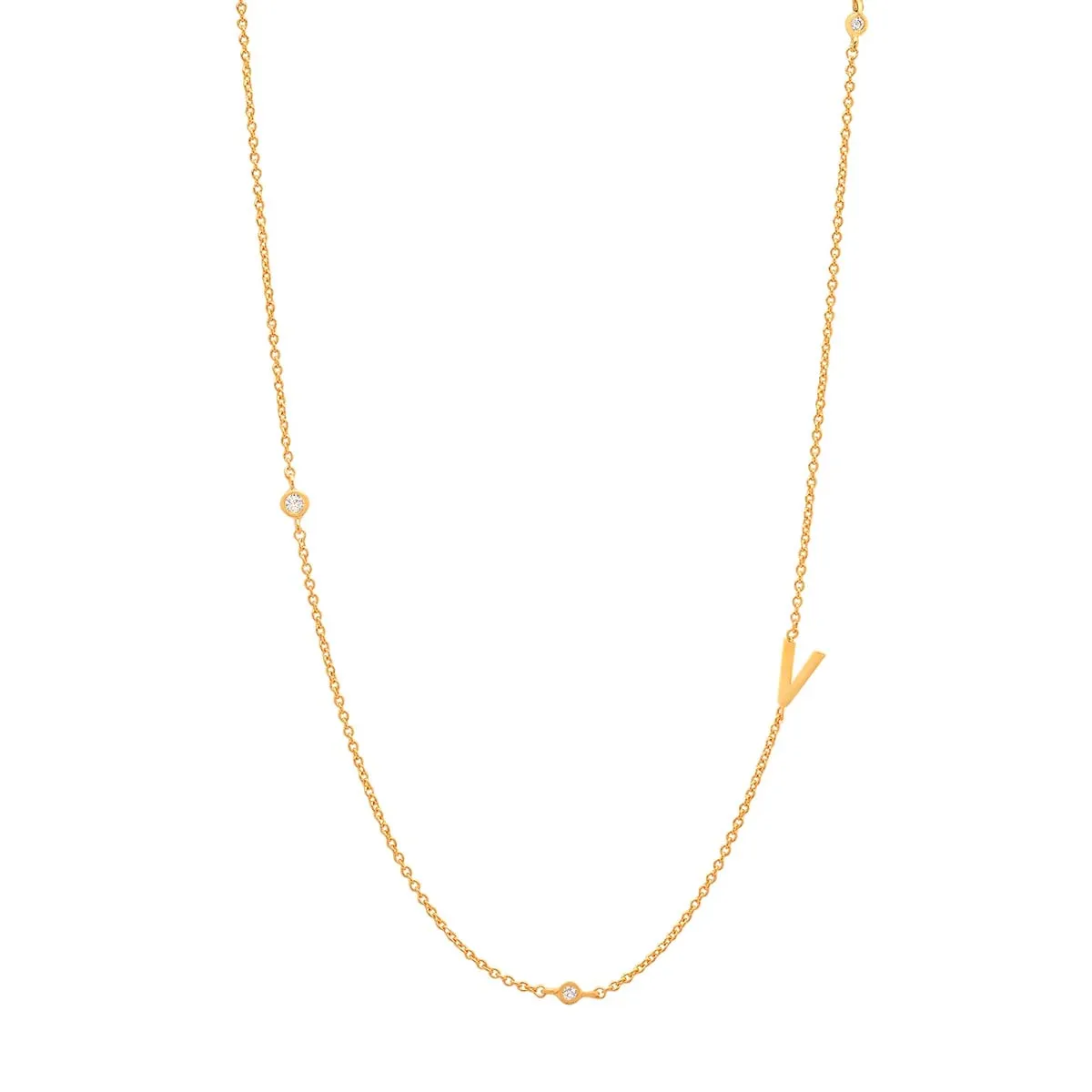 Sideways Initial Necklace