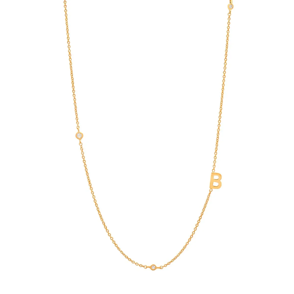 Sideways Initial Necklace