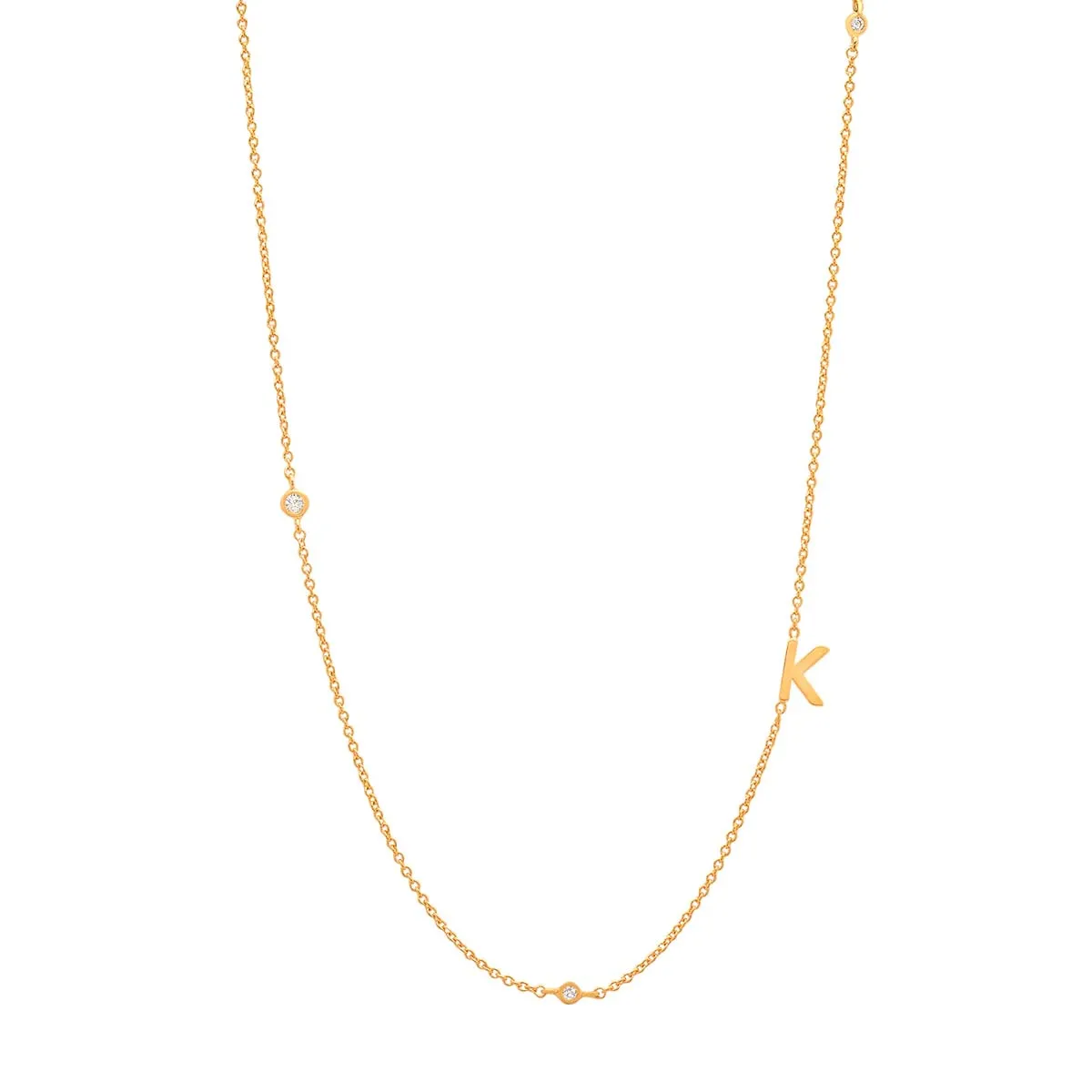 Sideways Initial Necklace