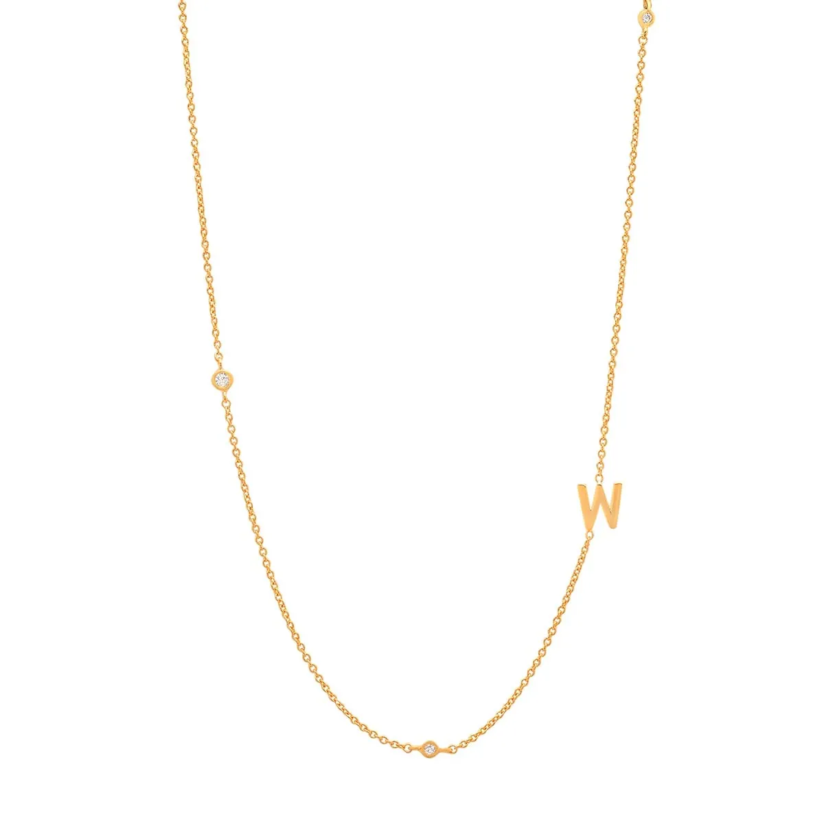 Sideways Initial Necklace
