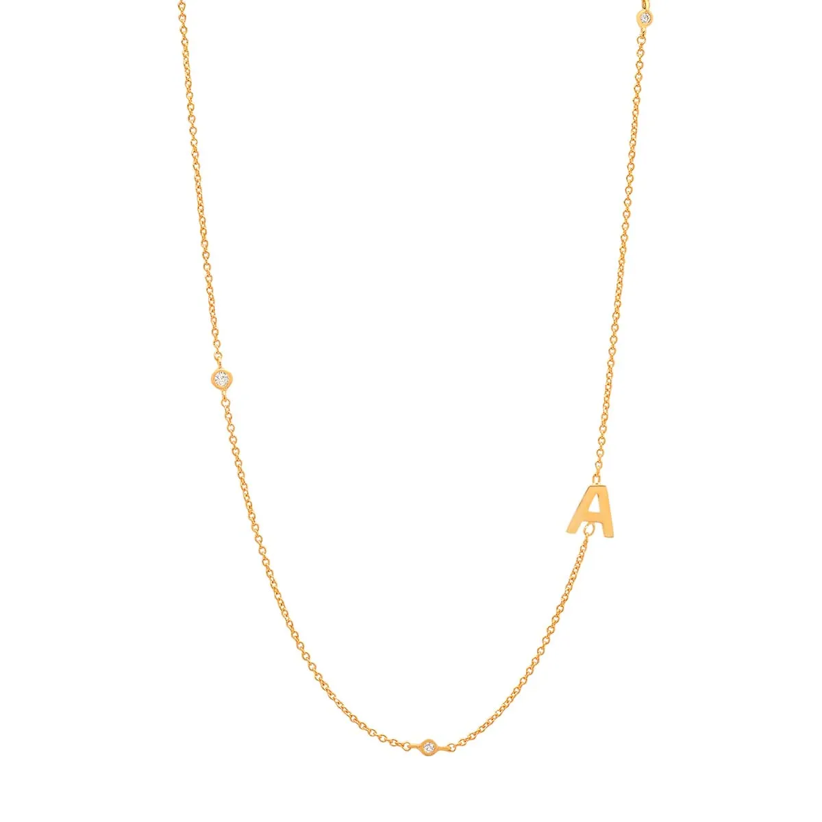 Sideways Initial Necklace