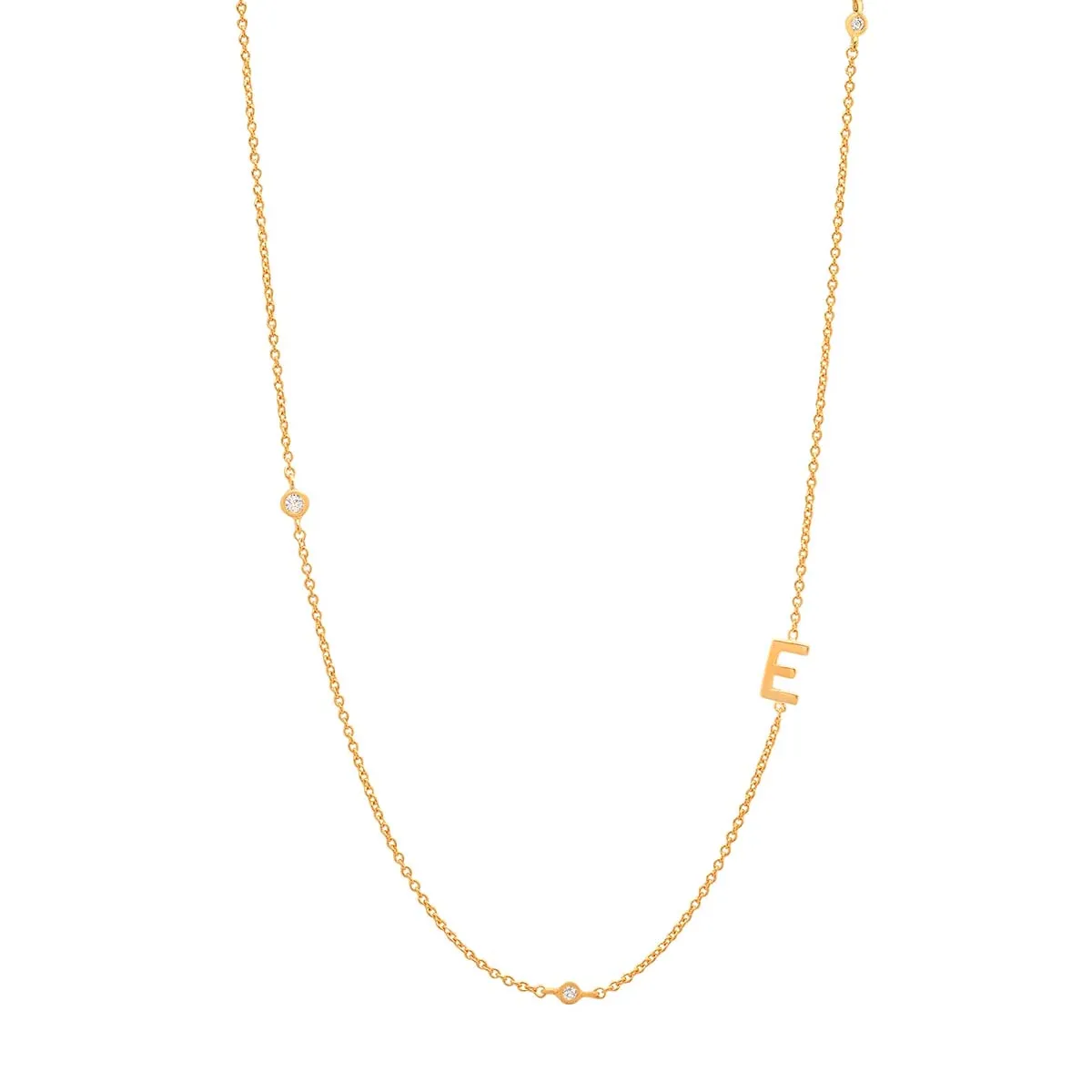 Sideways Initial Necklace