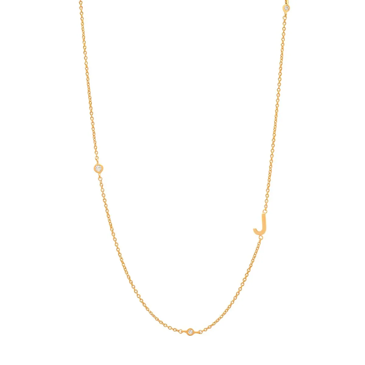 Sideways Initial Necklace