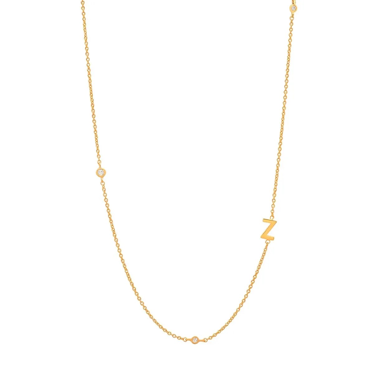 Sideways Initial Necklace