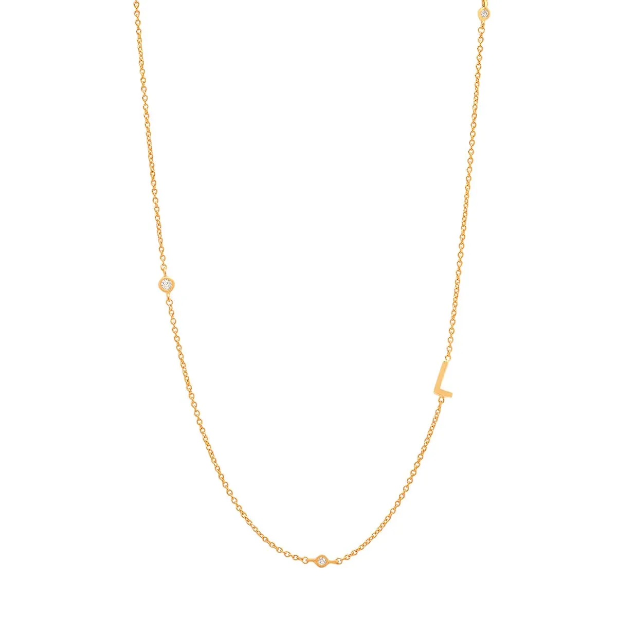 Sideways Initial Necklace