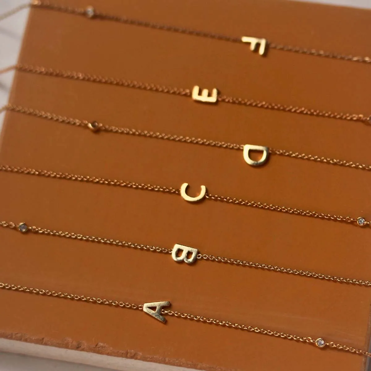 Sideways Initial Necklace