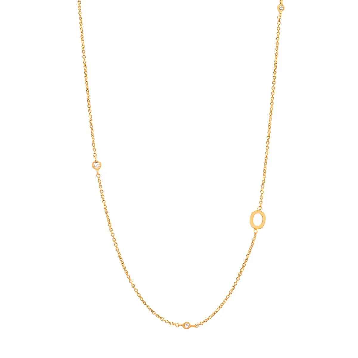 Sideways Initial Necklace