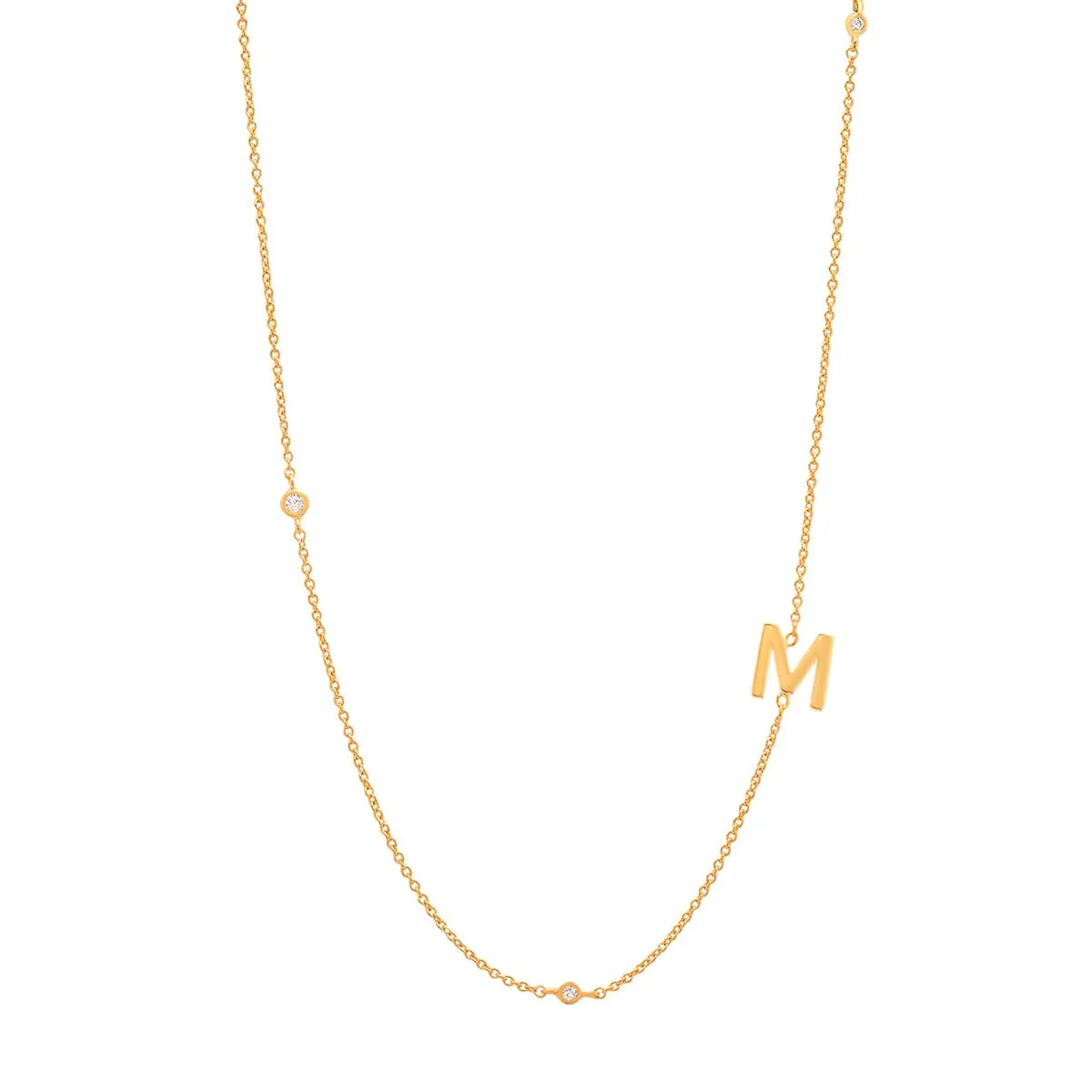 Sideways Initial Necklace