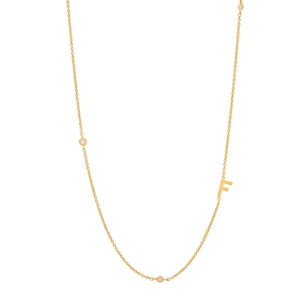 Sideways Initial Necklace