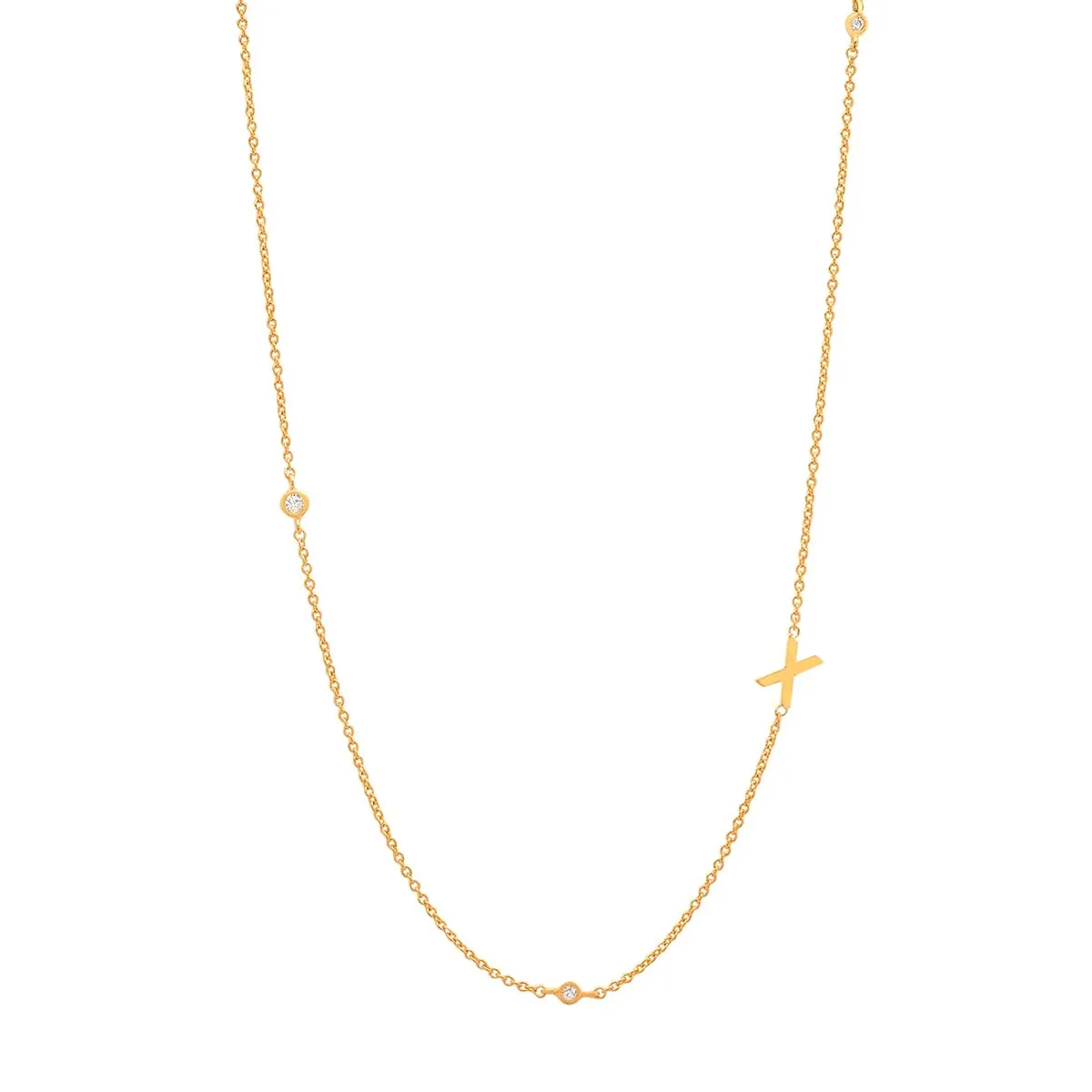 Sideways Initial Necklace