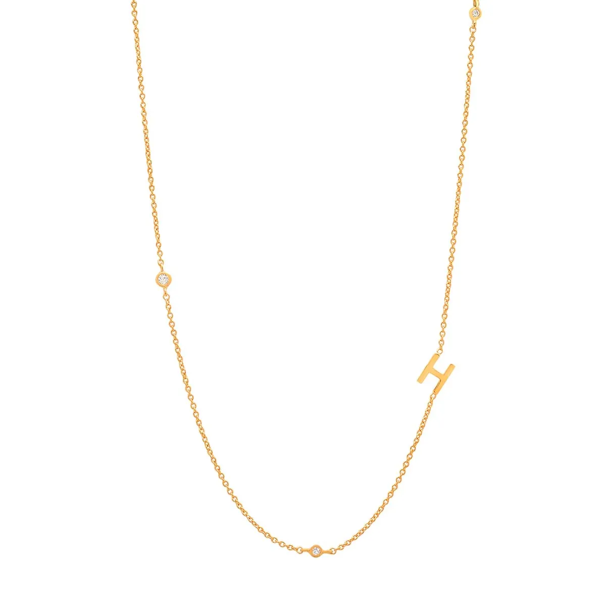 Sideways Initial Necklace