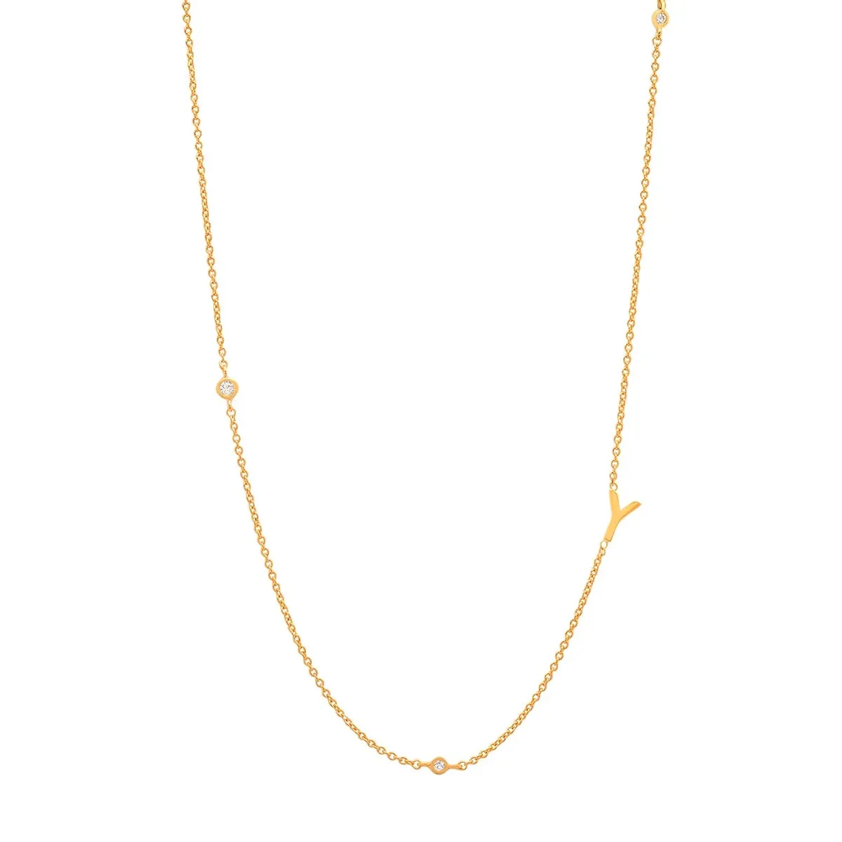 Sideways Initial Necklace