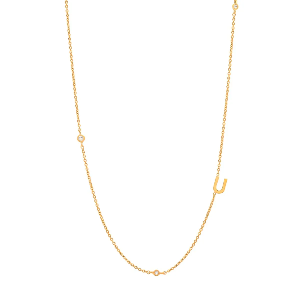 Sideways Initial Necklace
