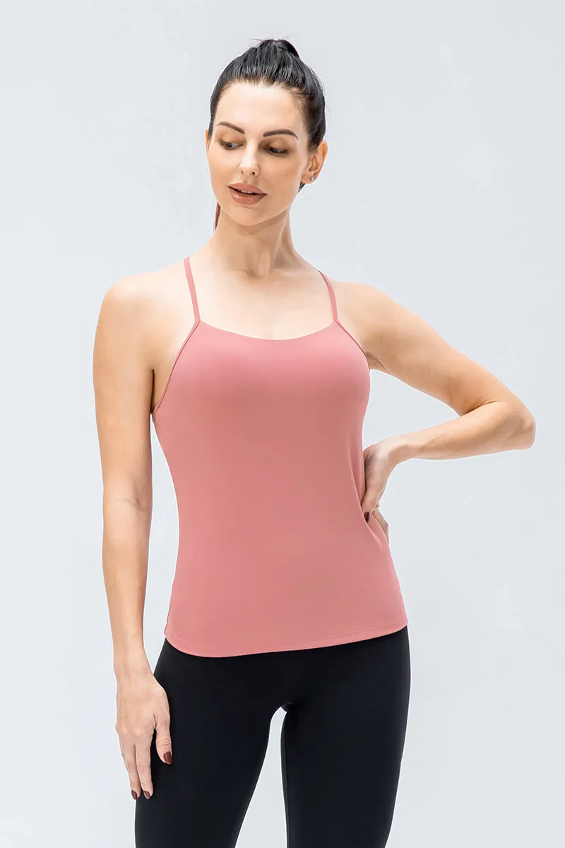 Spaghetti Strap Camisole Built-in Bra