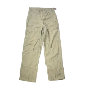 Vintage US Army Sateen "OG-107" Cotton Trousers 31x30