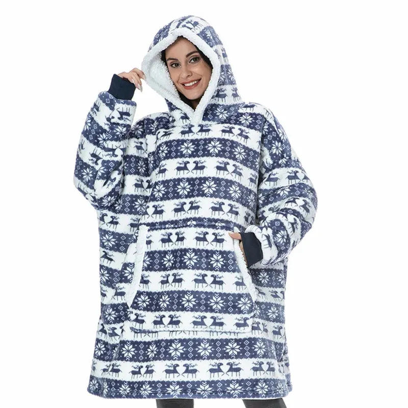 Wensilian Oversized Fleece Hoodie Blanket: Cozy Up in Style