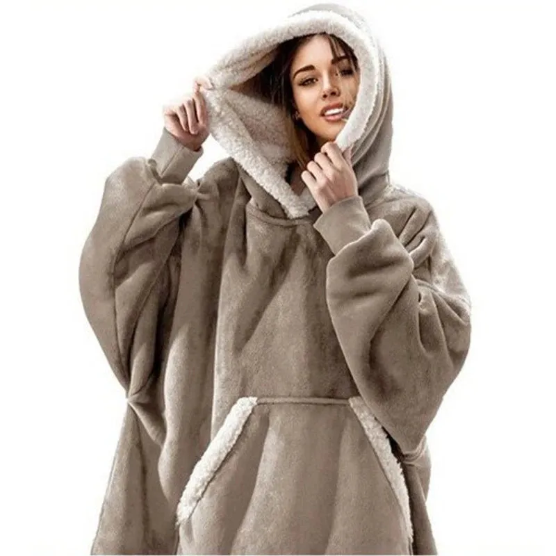 Wensilian Oversized Fleece Hoodie Blanket: Cozy Up in Style