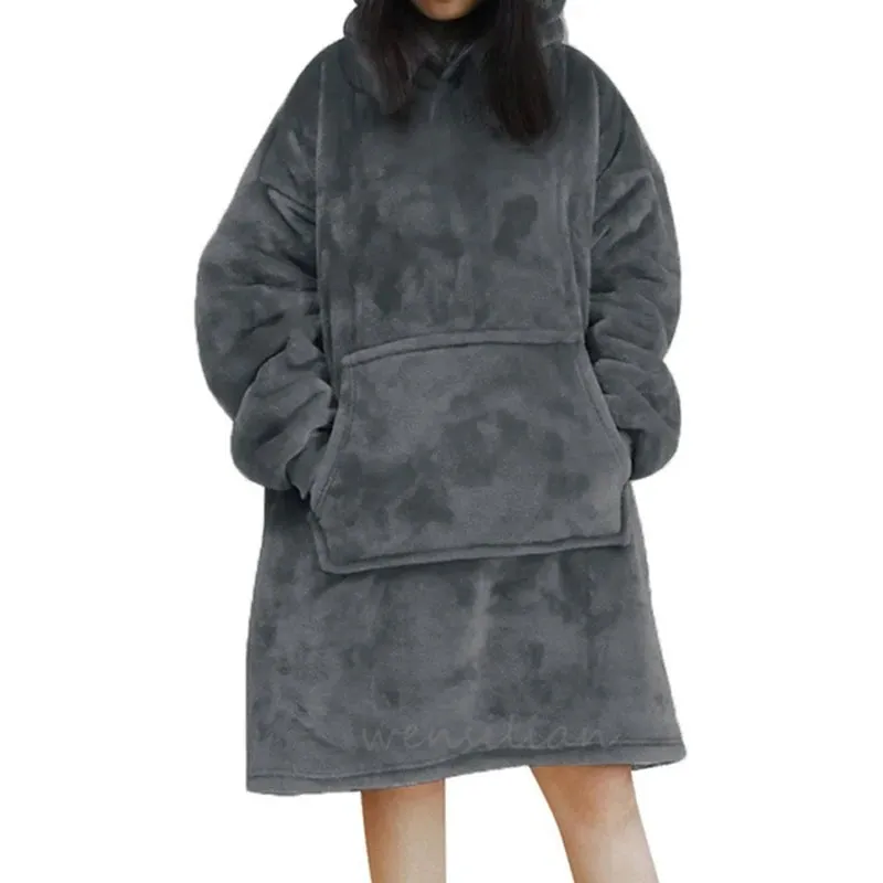 Wensilian Oversized Fleece Hoodie Blanket: Cozy Up in Style