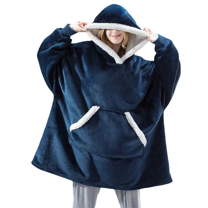Wensilian Oversized Fleece Hoodie Blanket: Cozy Up in Style