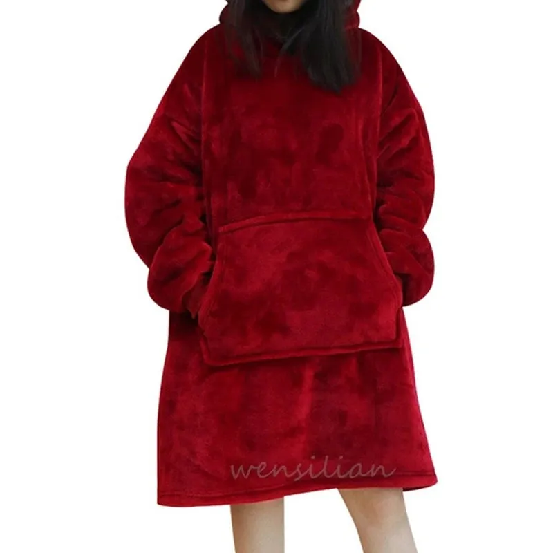Wensilian Oversized Fleece Hoodie Blanket: Cozy Up in Style