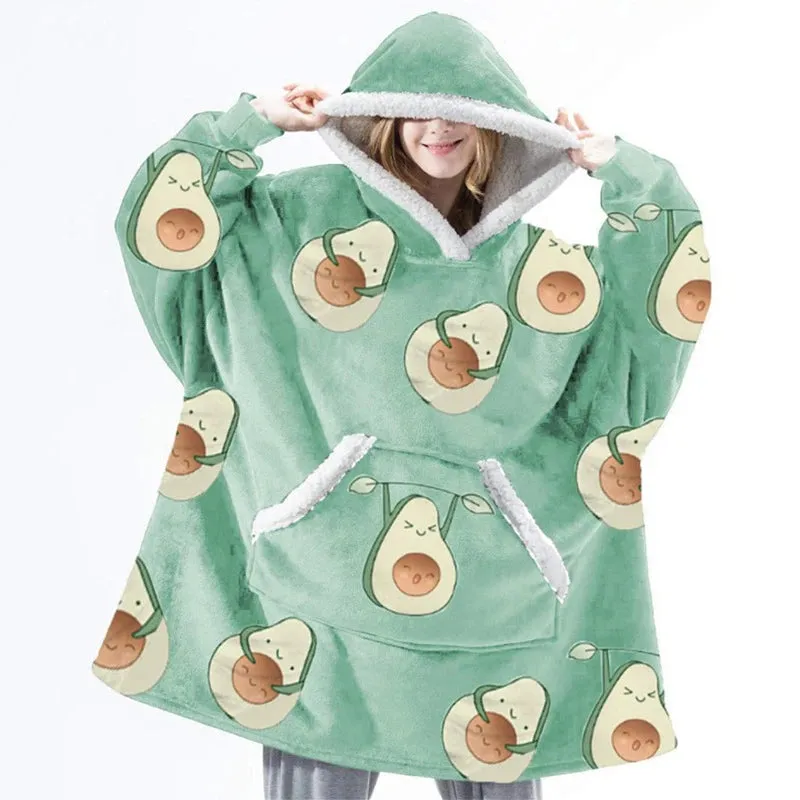 Wensilian Oversized Fleece Hoodie Blanket: Cozy Up in Style