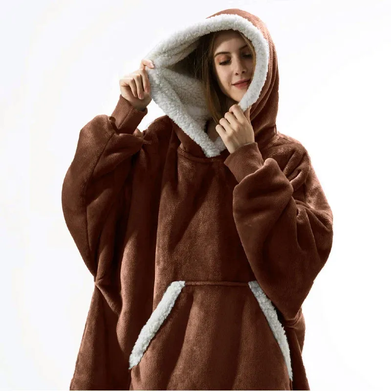 Wensilian Oversized Fleece Hoodie Blanket: Cozy Up in Style