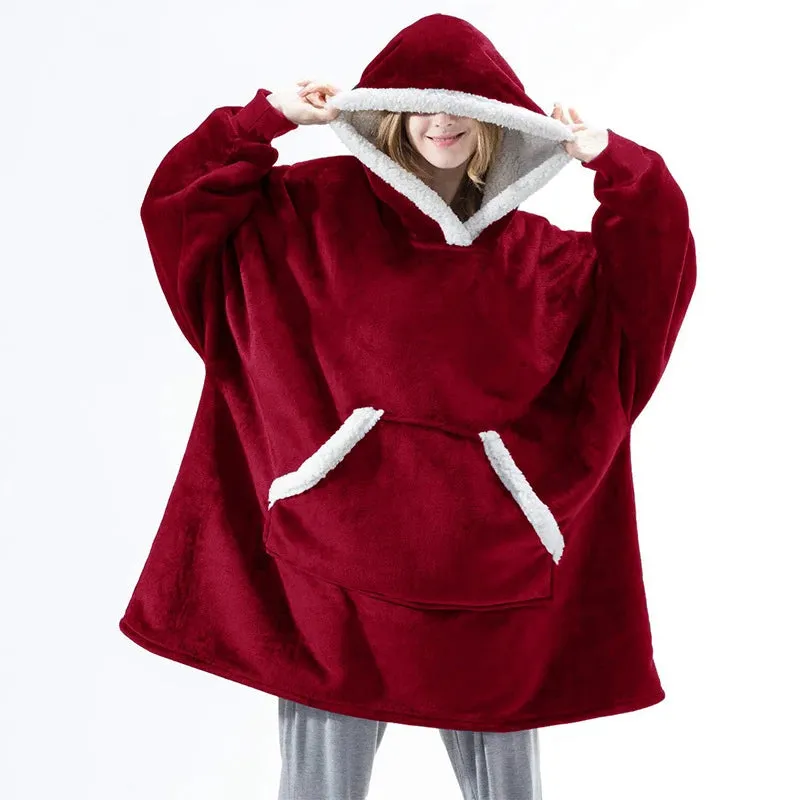 Wensilian Oversized Fleece Hoodie Blanket: Cozy Up in Style