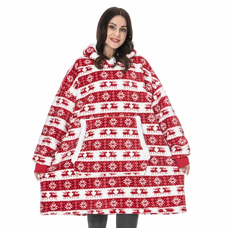 Wensilian Oversized Fleece Hoodie Blanket: Cozy Up in Style
