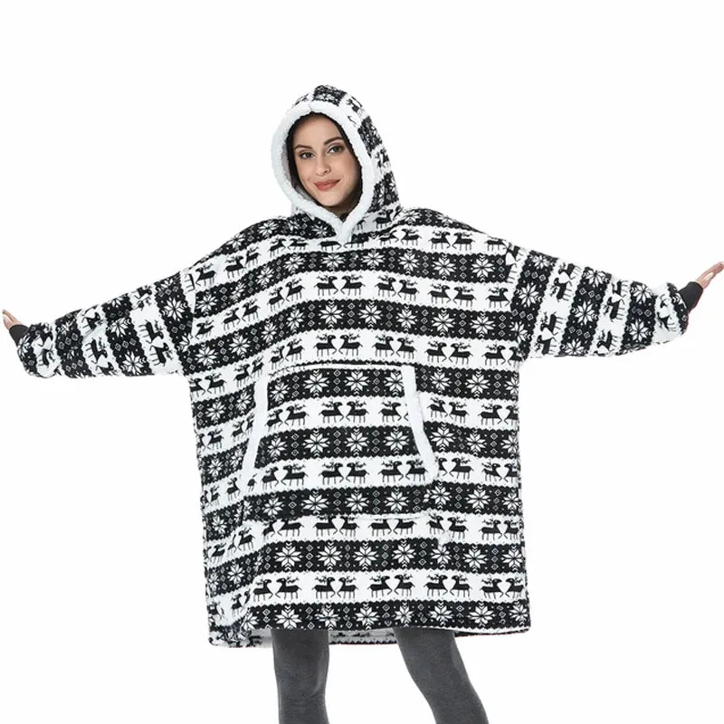 Wensilian Oversized Fleece Hoodie Blanket: Cozy Up in Style