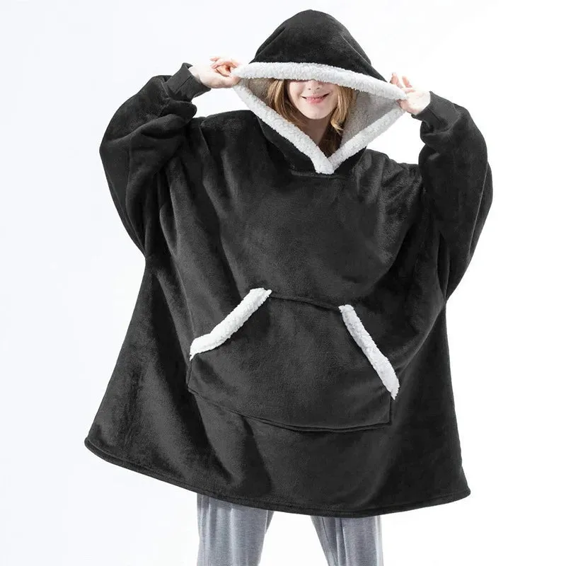 Wensilian Oversized Fleece Hoodie Blanket: Cozy Up in Style
