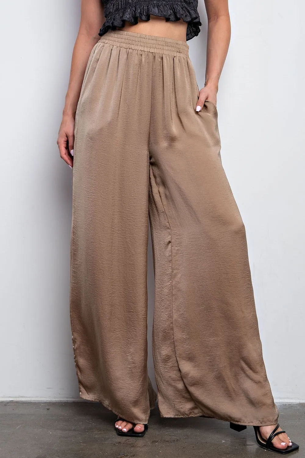 Wilma Wide Leg Satin Pants