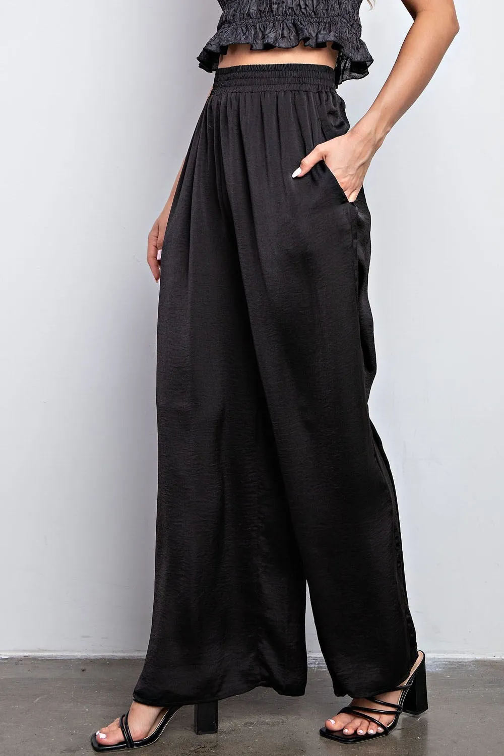Wilma Wide Leg Satin Pants