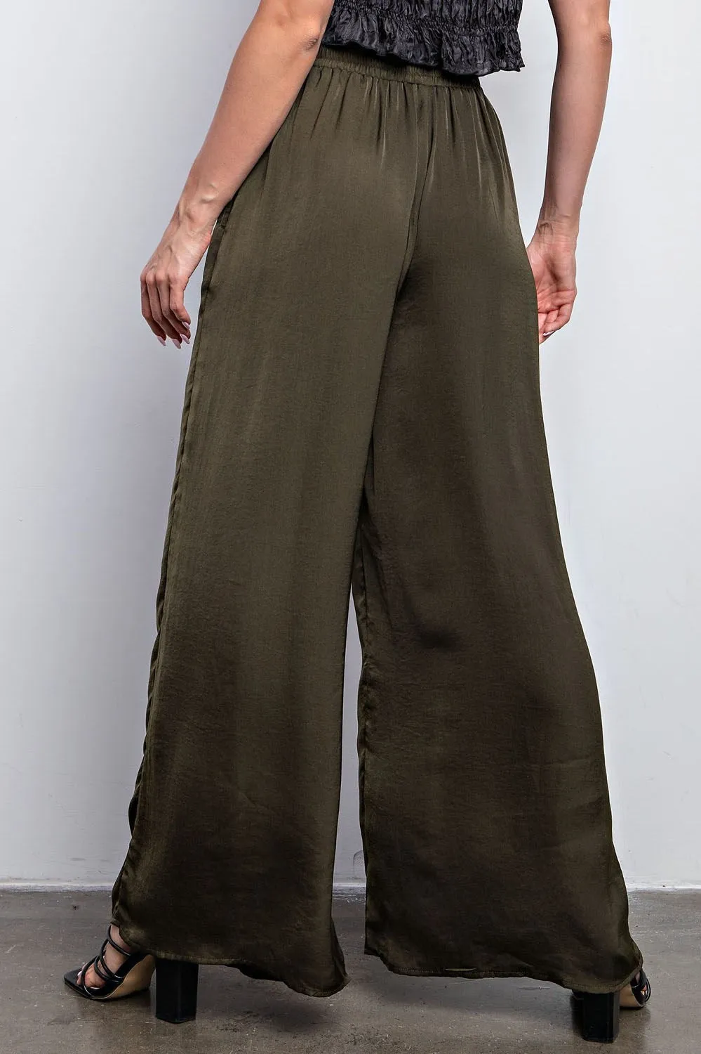 Wilma Wide Leg Satin Pants