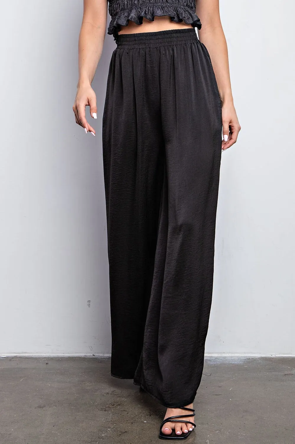 Wilma Wide Leg Satin Pants