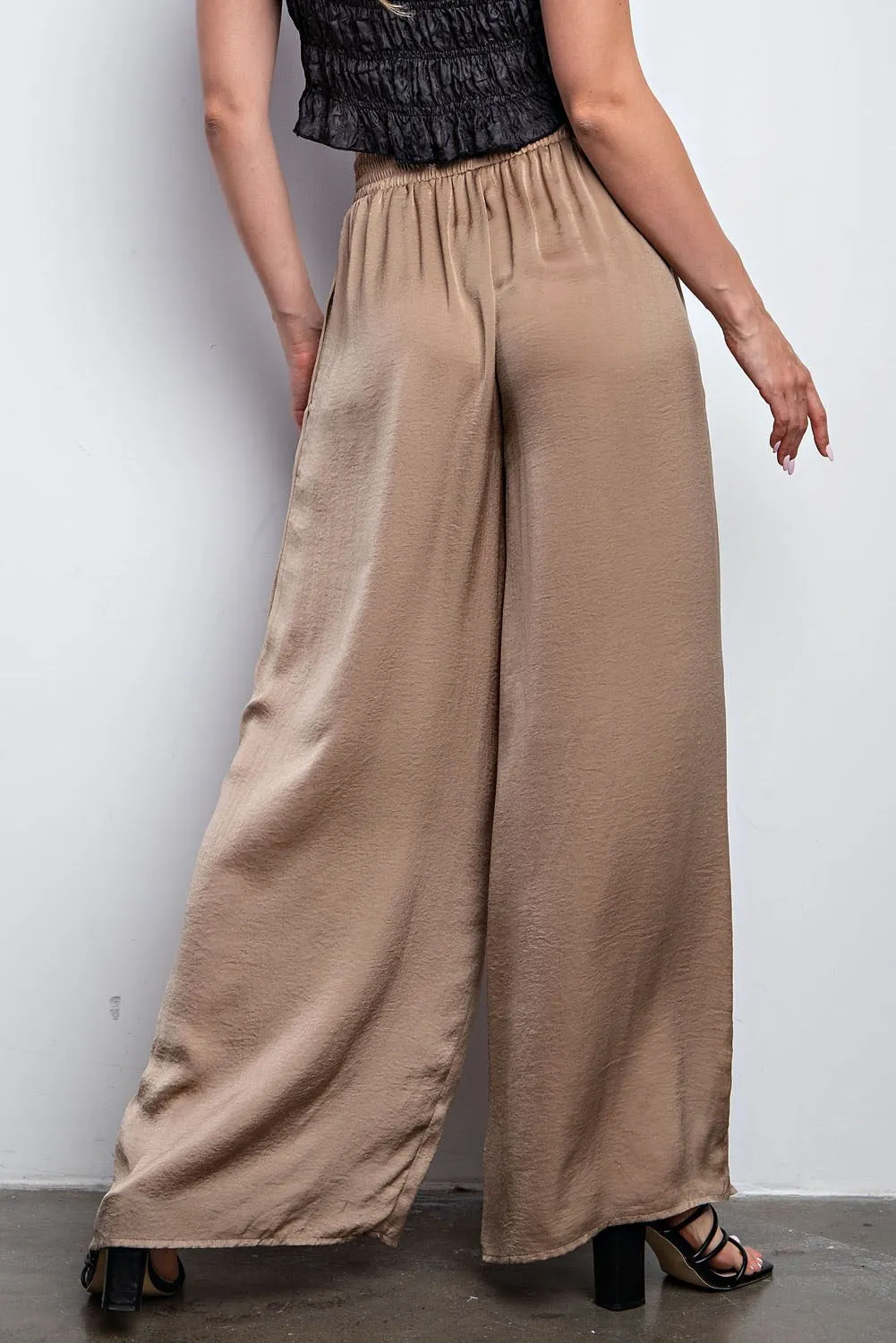 Wilma Wide Leg Satin Pants