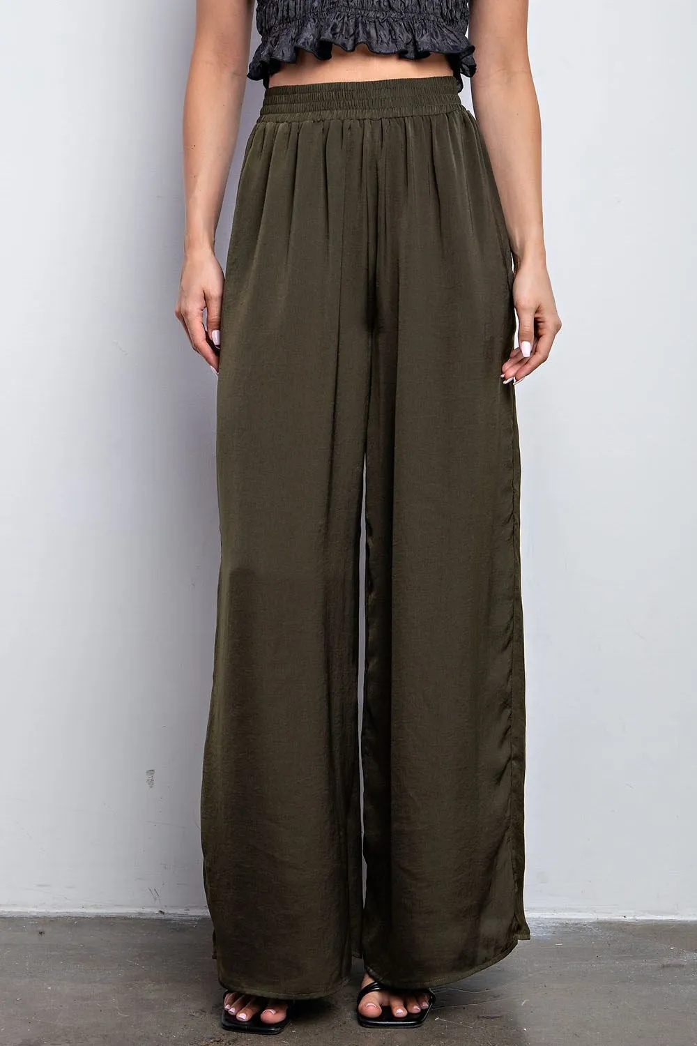 Wilma Wide Leg Satin Pants