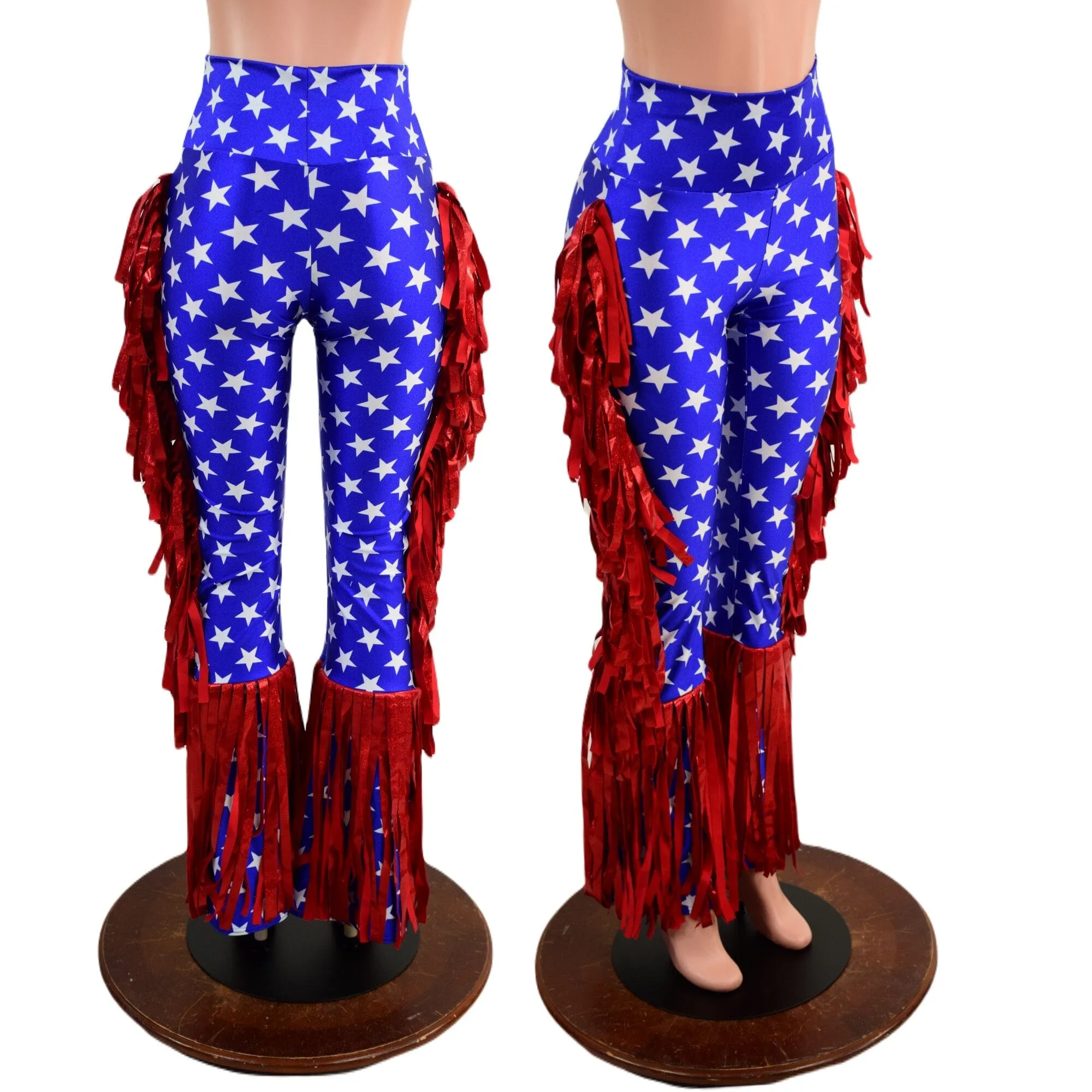 Womens Bootcut Macho Pants with Gladiator Fringe