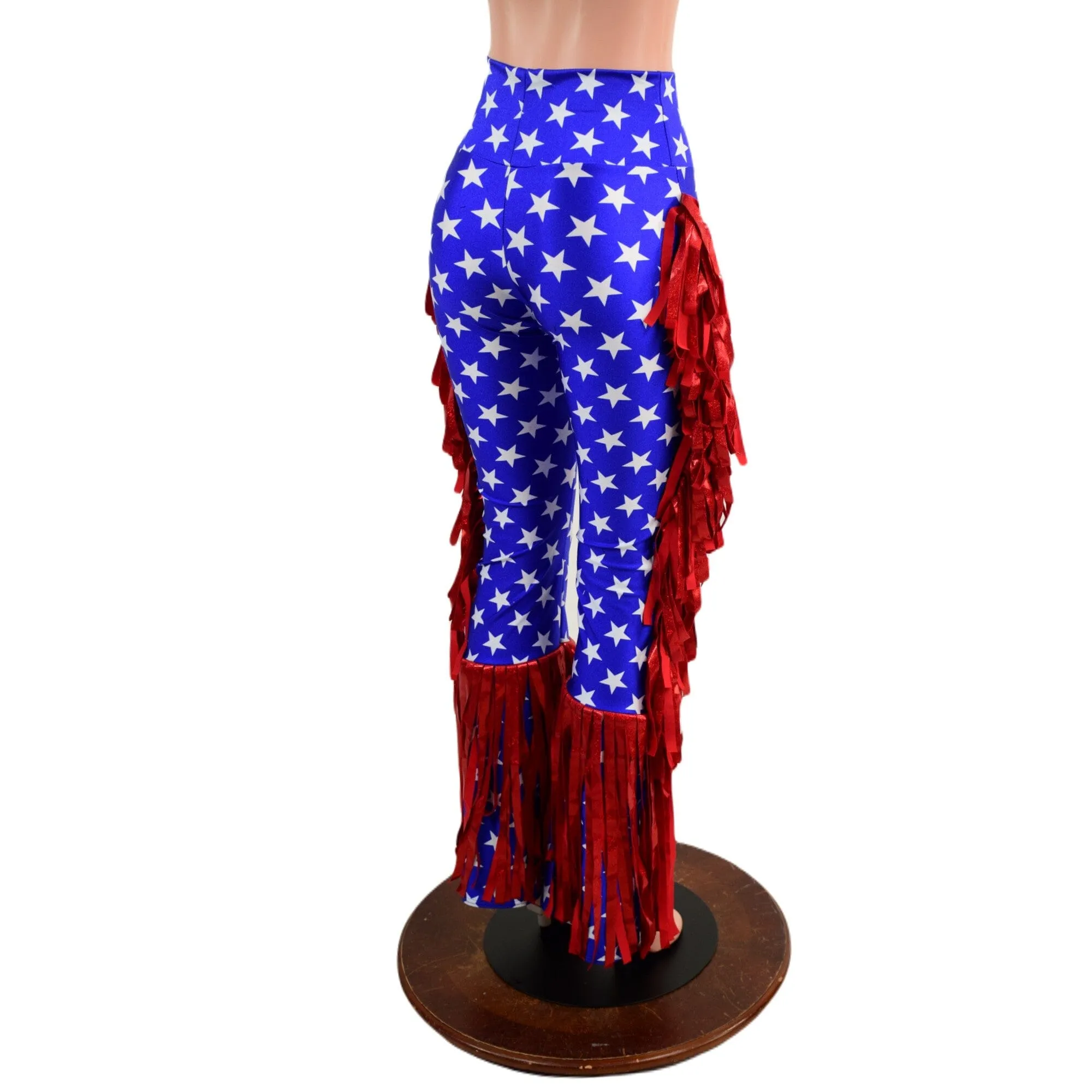 Womens Bootcut Macho Pants with Gladiator Fringe