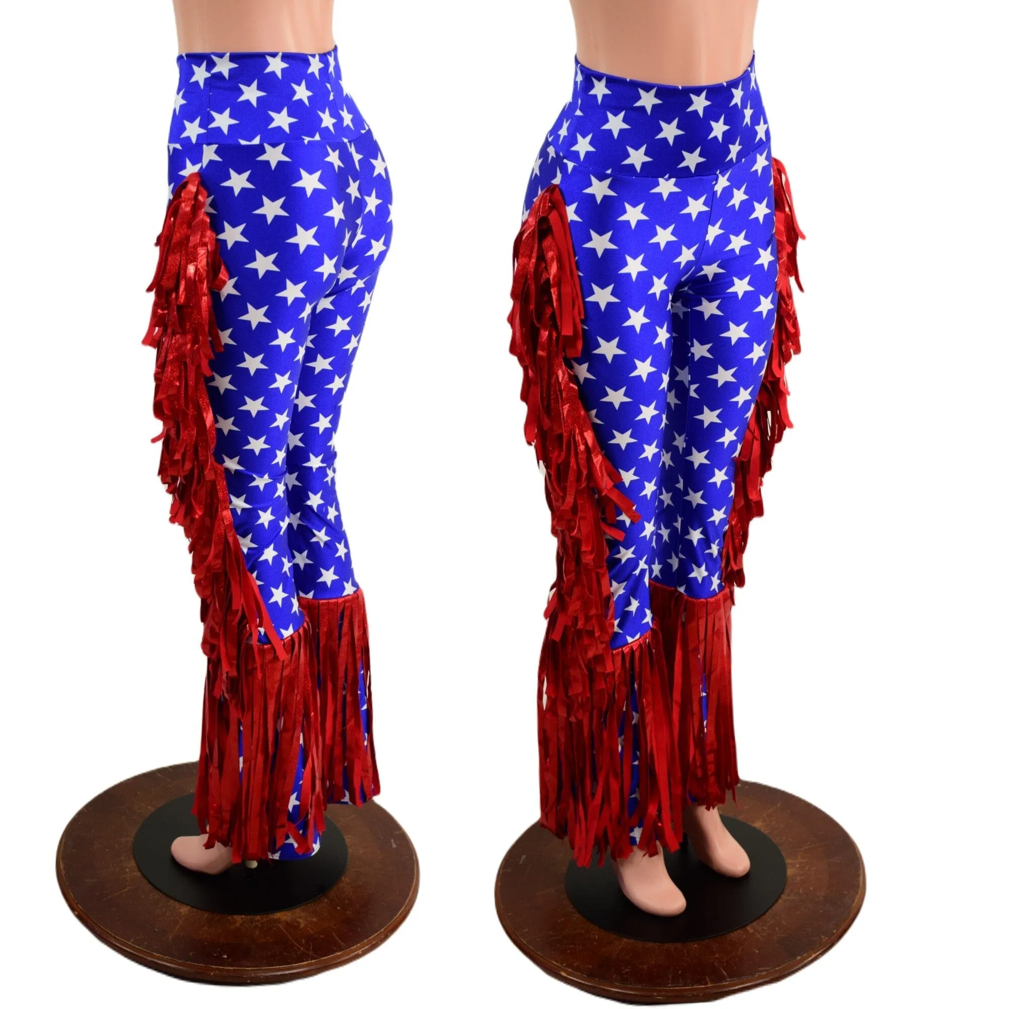Womens Bootcut Macho Pants with Gladiator Fringe