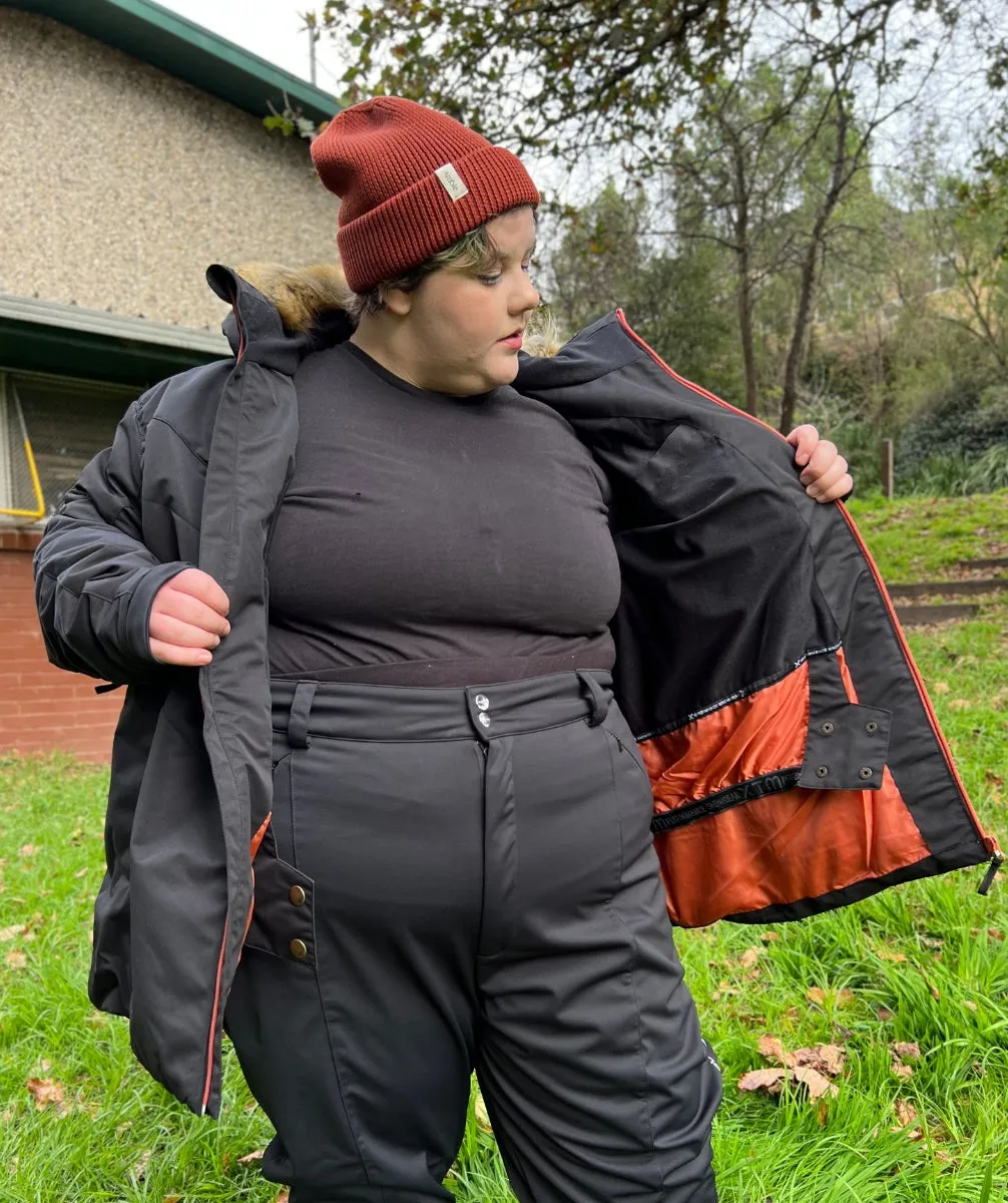 XTM Perisher Women's Plus Size Ski jacket Black Clay Plus Size 18 - 30