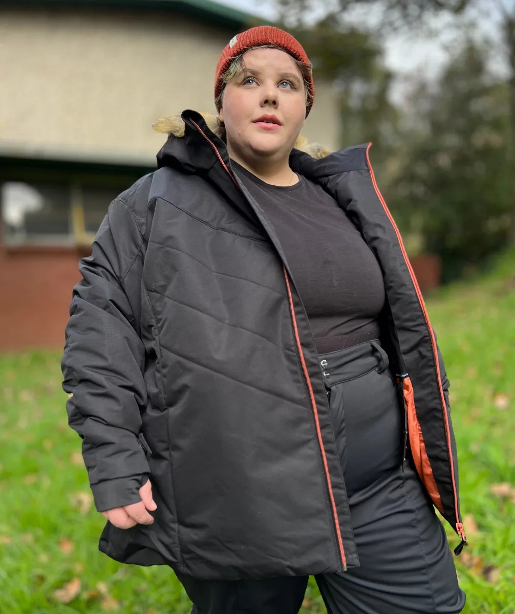 XTM Perisher Women's Plus Size Ski jacket Black Clay Plus Size 18 - 30
