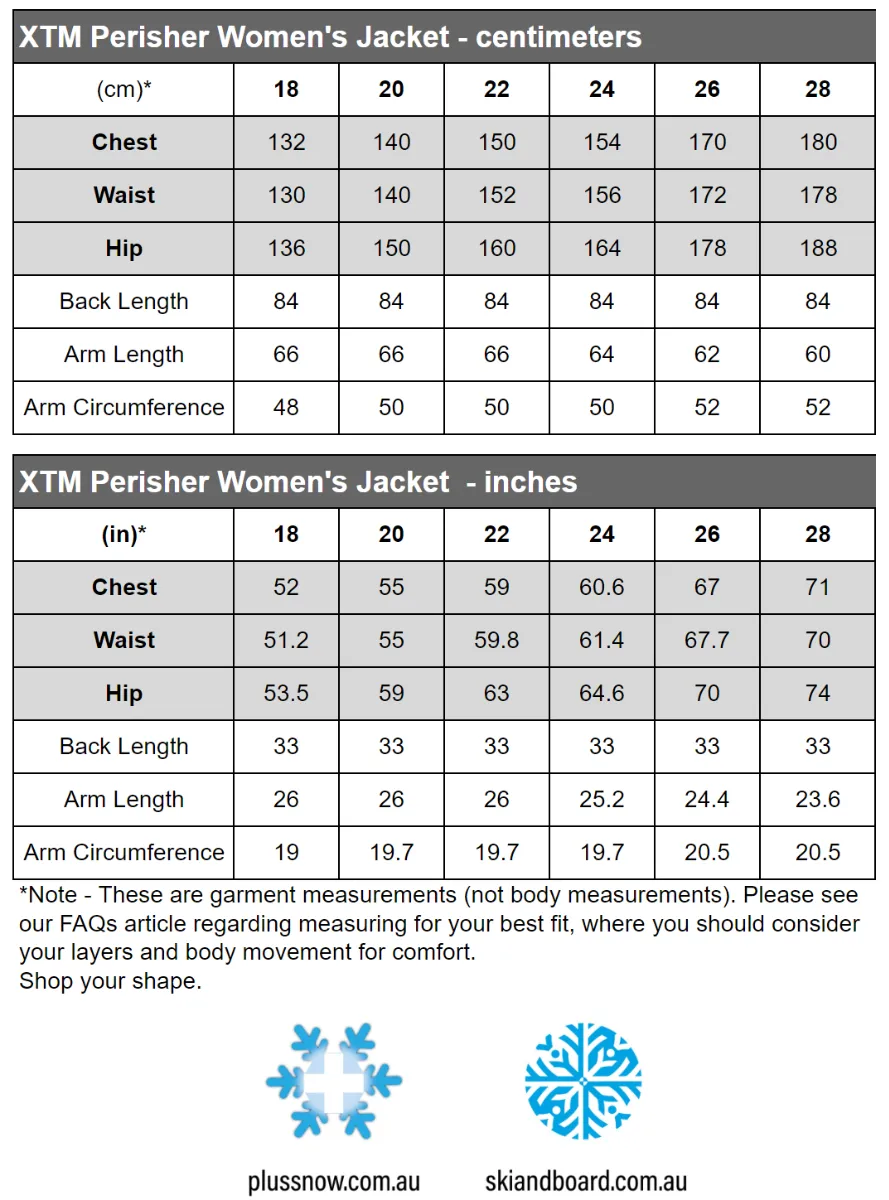 XTM Perisher Women's Plus Size Ski jacket Black Clay Plus Size 18 - 30