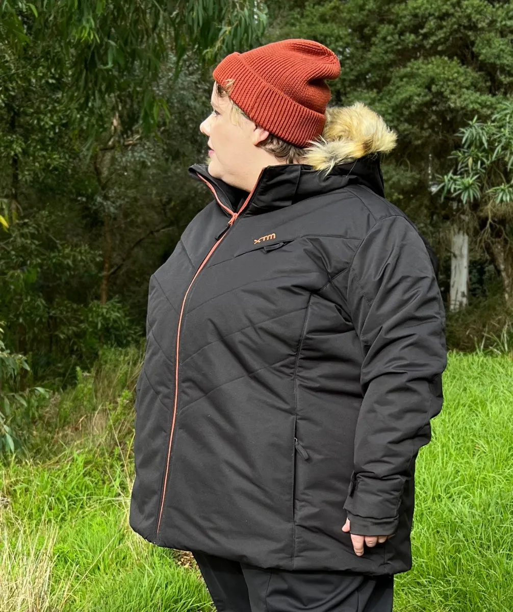 XTM Perisher Women's Plus Size Ski jacket Black Clay Plus Size 18 - 30